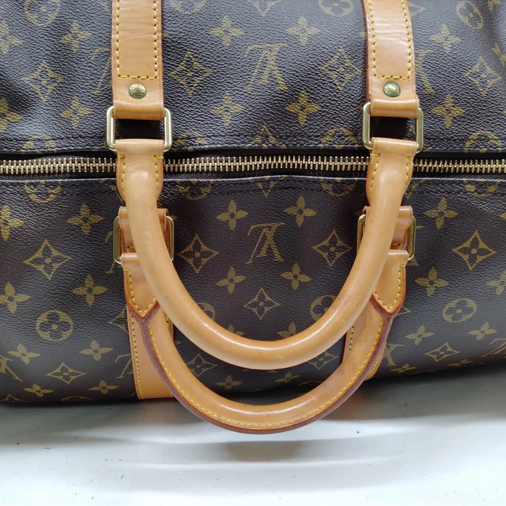 Louis Vuitton Monogram Canvas Brown with Tan Travel Duffle Bag - Picture 6 of 9